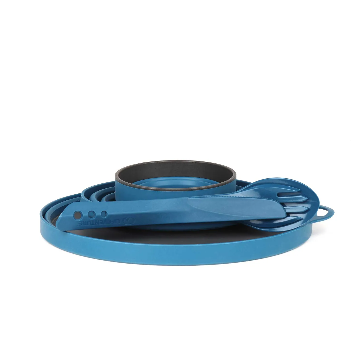 Lifeventure Ellipse Geschirr-Set faltbar 4-teilig grafit