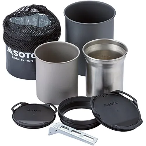Soto Thermostack SOD-521 Becher-Set 8-teilig Titan