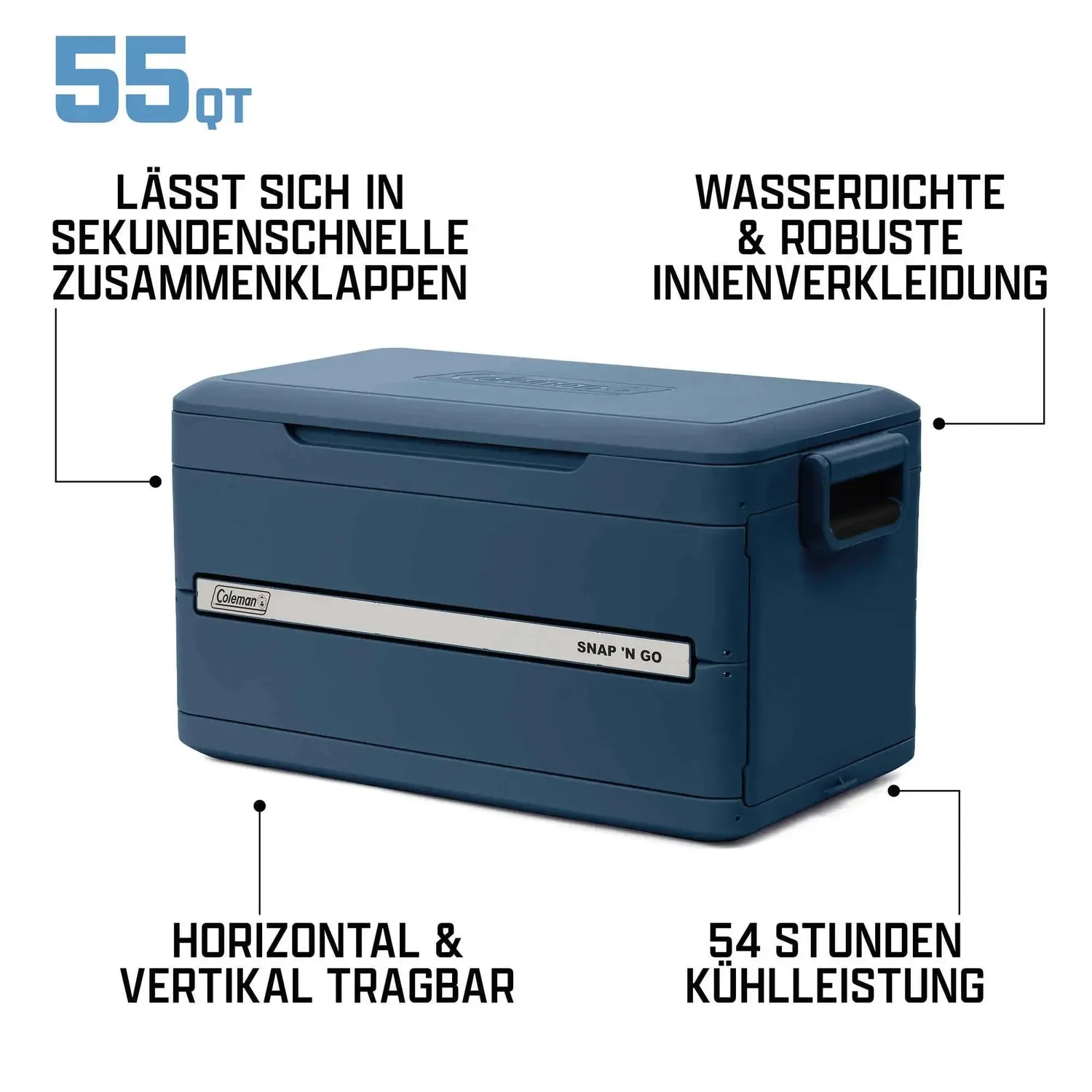 Coleman Snap N Go 55QT Kühlbox 52L faltbar PU