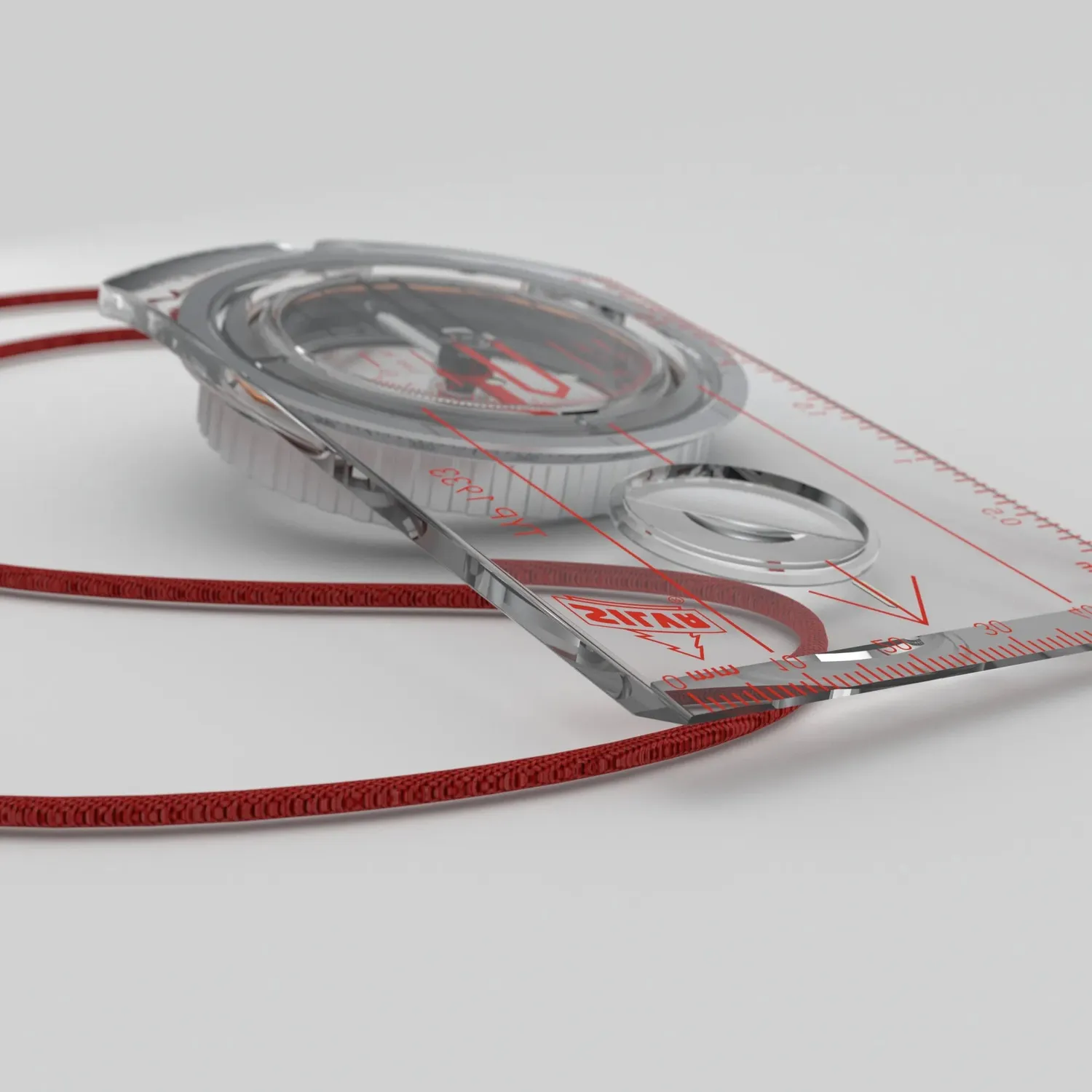 Silva Typ 1933 Kompass Lineal Retro Aluminium