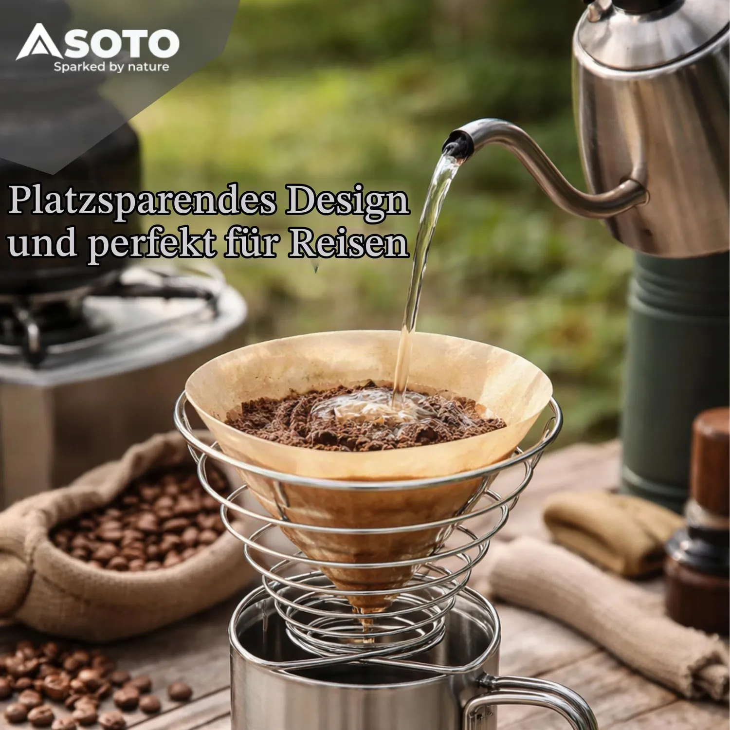 Soto Helix Kaffeefilter Edelstahl faltbar 46 g