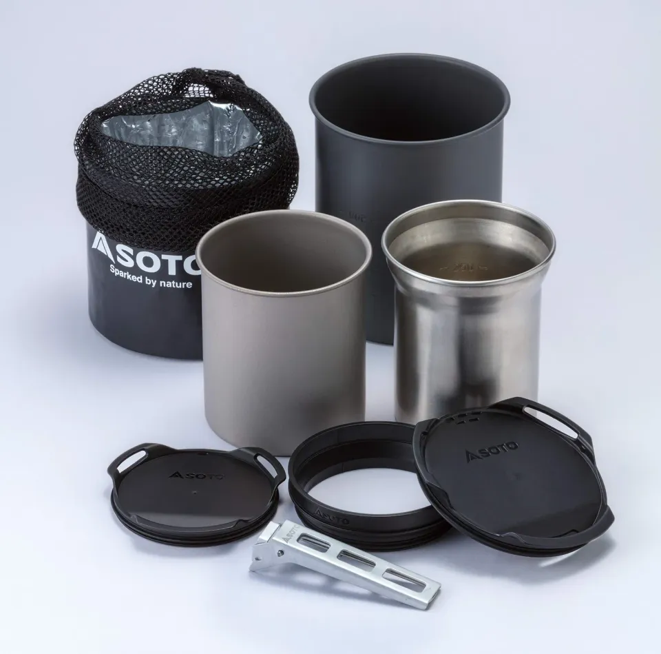 Soto Thermostack Kochset 8-teilig 750 ml Titan