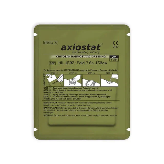 Lifeventure Axiostat Z-Fold Hämostatische Gaze steril Chitosan