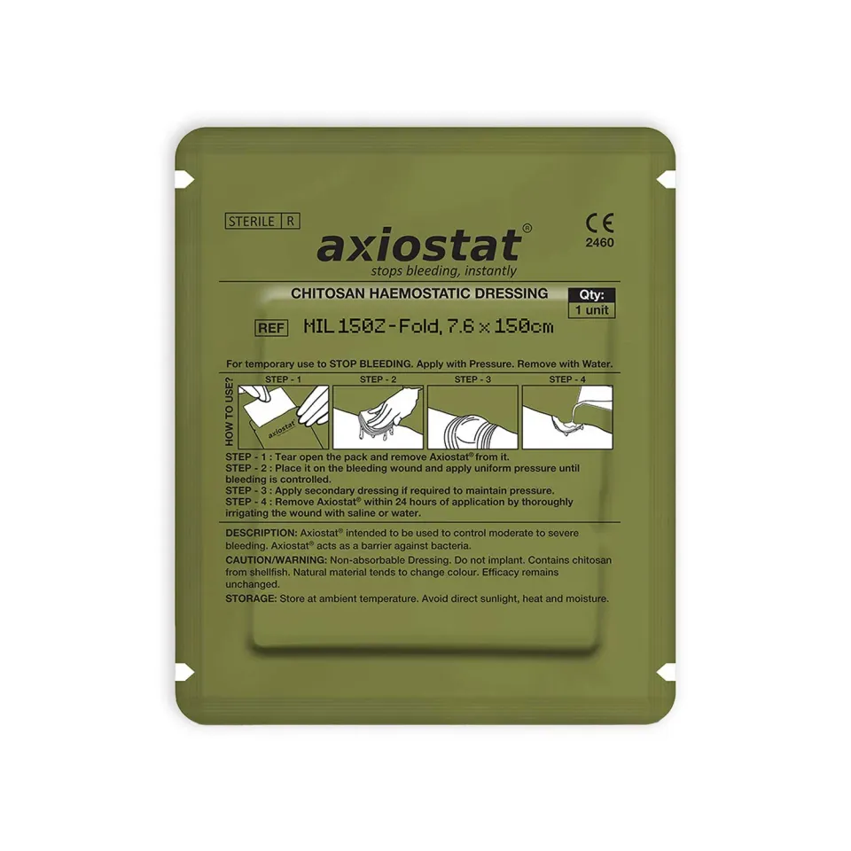 Lifeventure Axiostat Z-Fold Hämostatische Gaze steril Chitosan