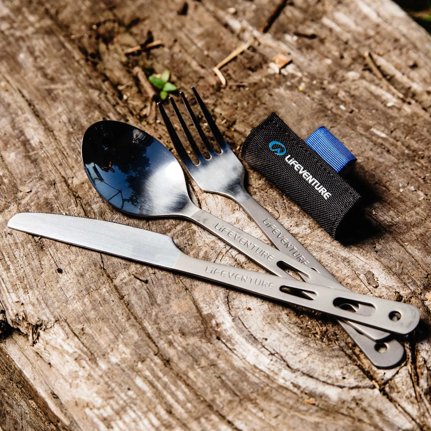 Lifeventure Titanium Cutlery Titanbesteck 42g 3-teilig