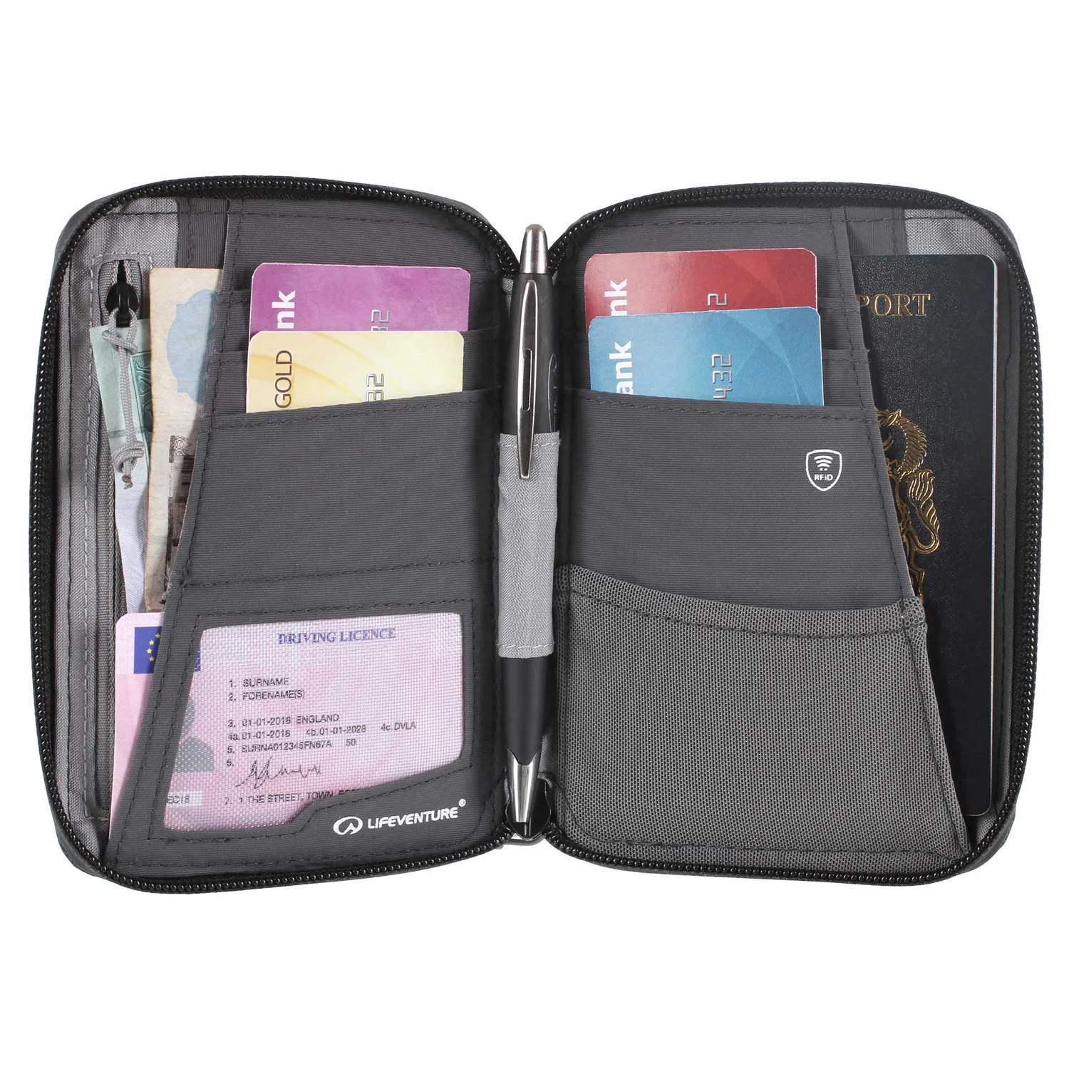 Lifeventure RFID Mini Travel Wallet Reisegeldbörse