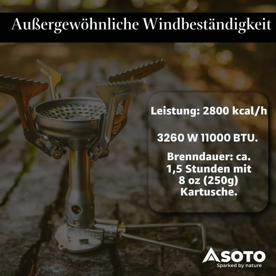 SOTO Amicus Gaskocher Stealth-Zündung 81g