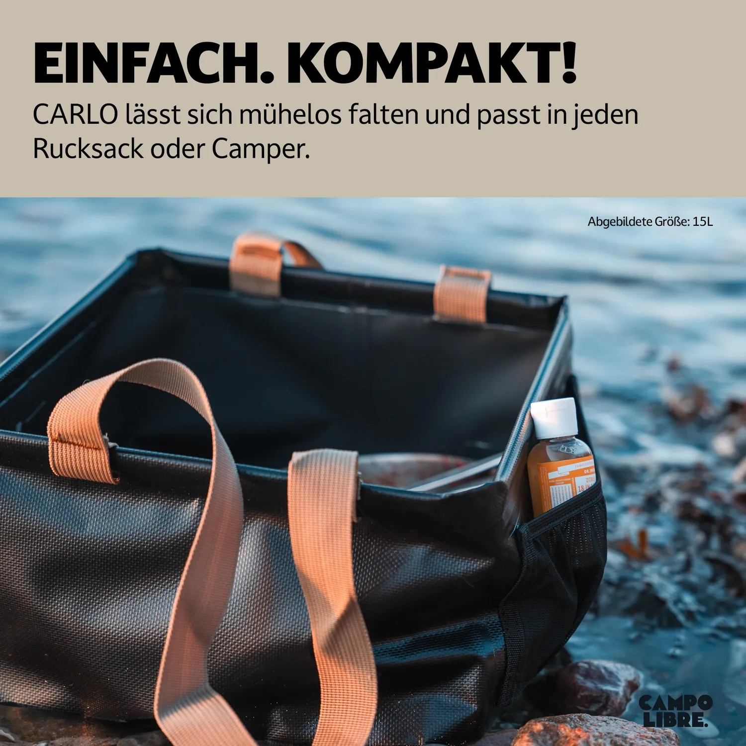Campo Libre Carlo I Spülschüssel 15 Liter faltbar
