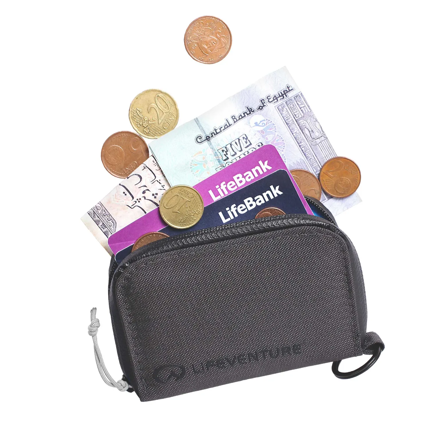 Lifeventure RFiD Münzbeutel Geldbörse recycelt kompakt