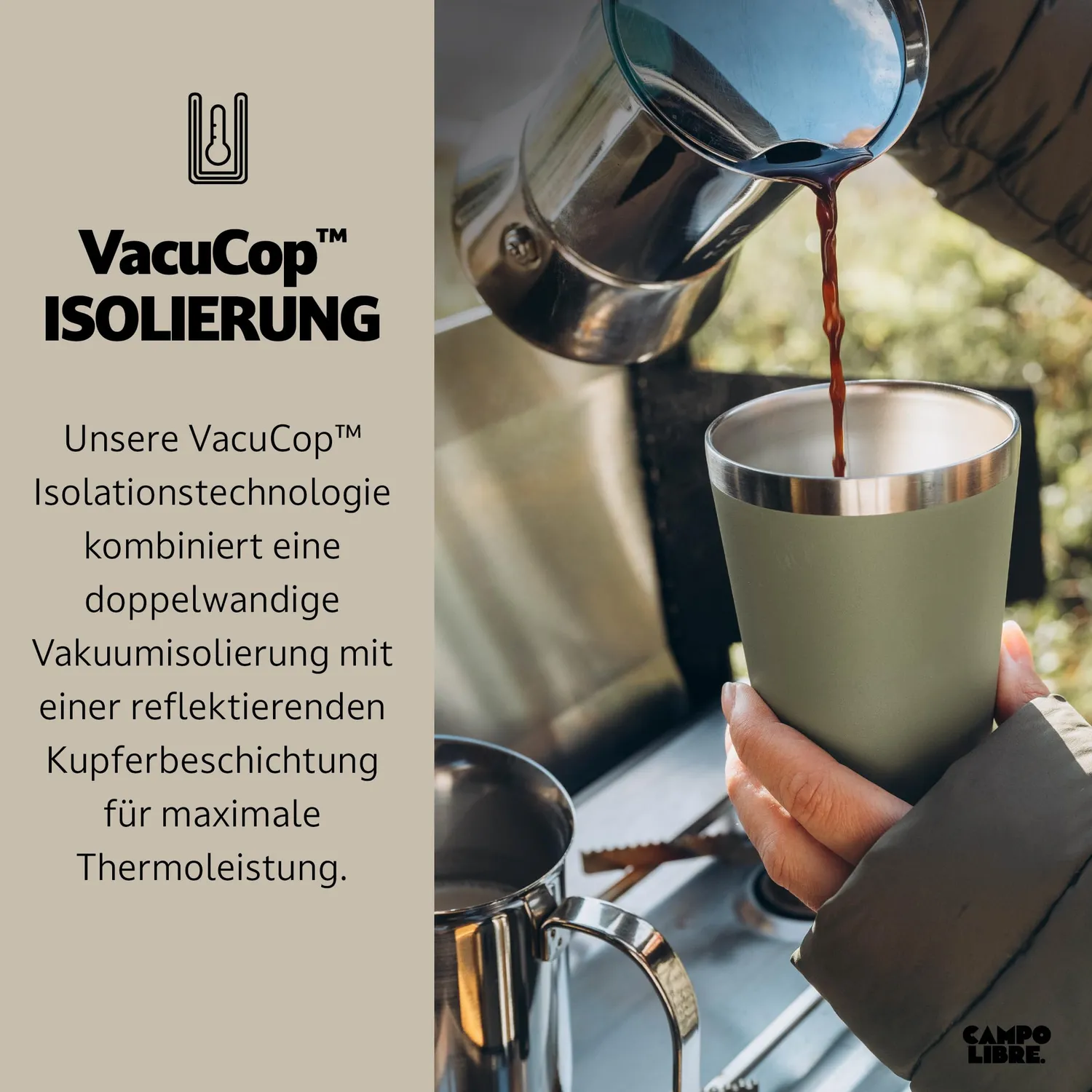 Campo Libre Bono 350ml Thermobecher Edelstahl mit Deckel