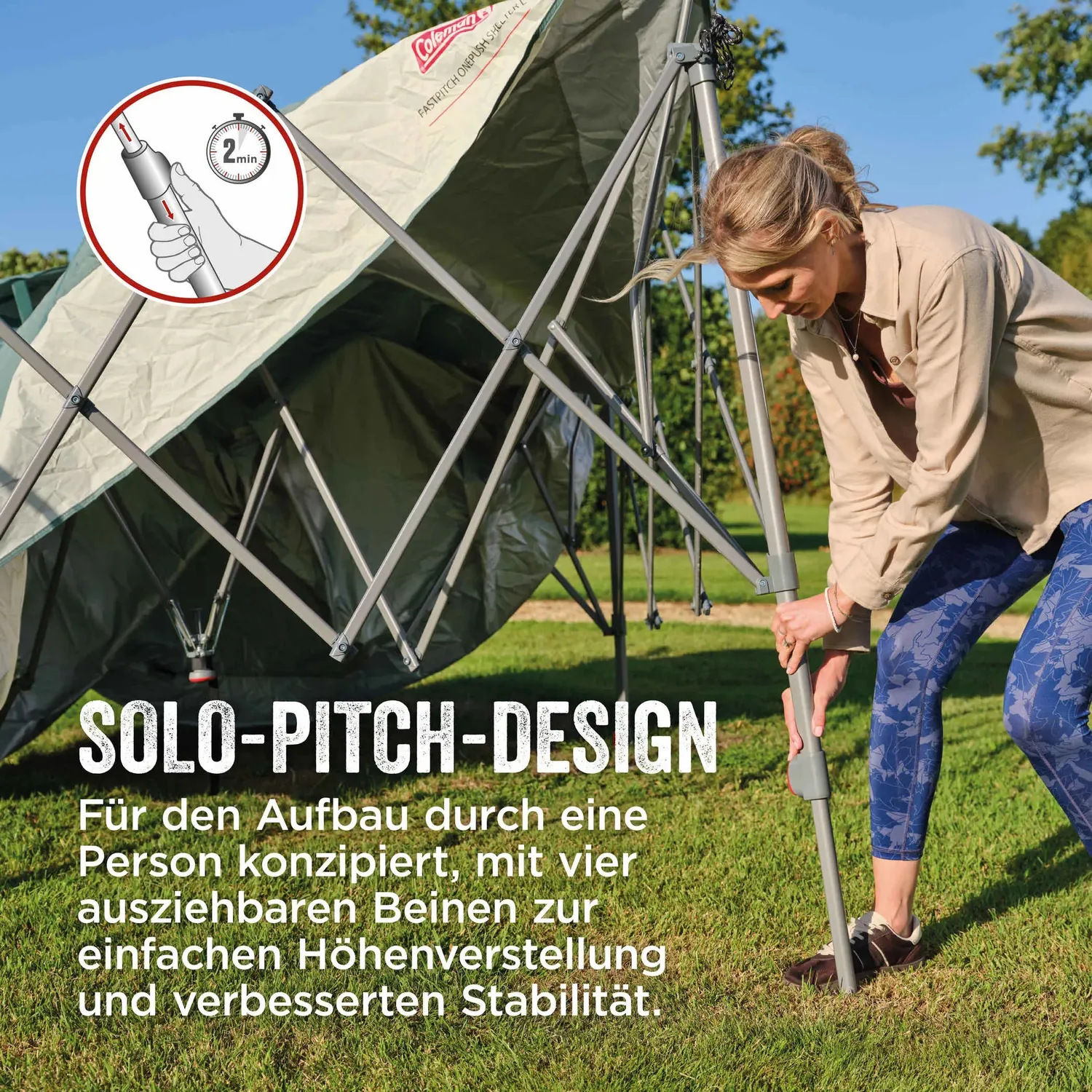 Coleman FastPitch OnePush Shelter L Pavillon 4x4 m