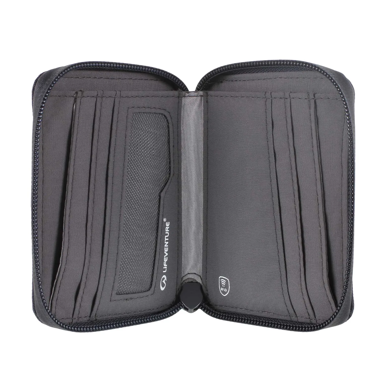 Lifeventure RFiD Bi-Fold Geldbörse Grau RFID-Schutz