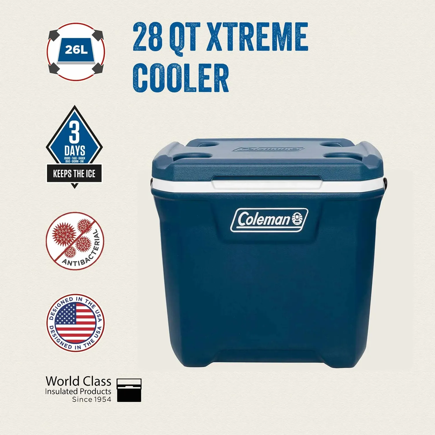 Coleman Xtreme 28QT Kühlbox 26 Liter passiv 3 Tage