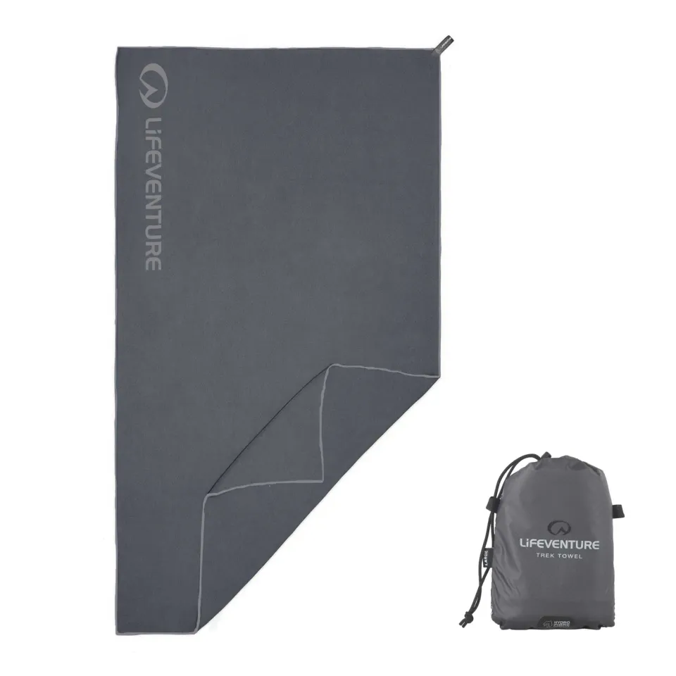 Lifeventure HydroFibre Reisehandtuch Grau schnelltrocknend