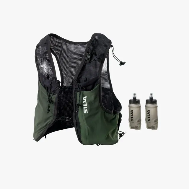 Silva Strive Fly 3L Laufweste grün mit 2 Trinkflaschen