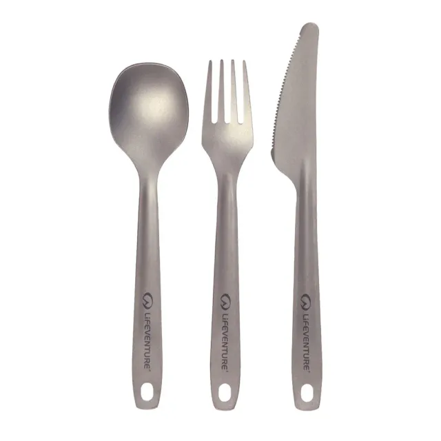 Lifeventure Titanium Cutlery Titanbesteck 42g 3-teilig