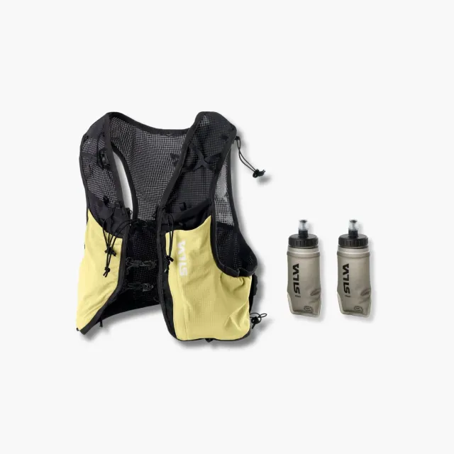 Silva Strive Fly 3L Laufweste Gelb + 2x 250 ml Flasks