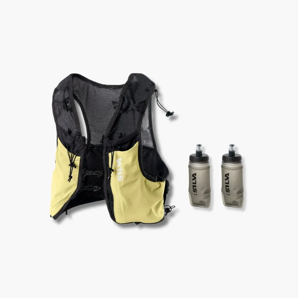 Silva Strive Fly 3L Laufweste Gelb + 2x 250 ml Flasks