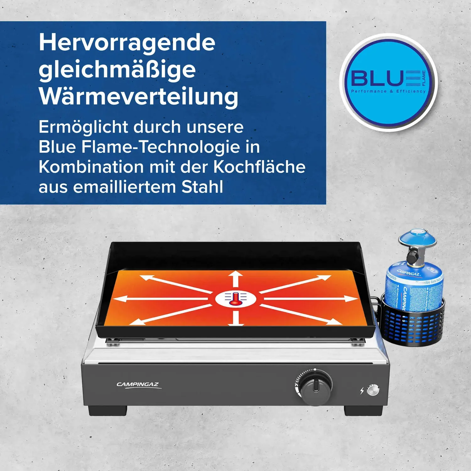 Campingaz Othello 1 CV Plancha Gasgrill 1 Brenner