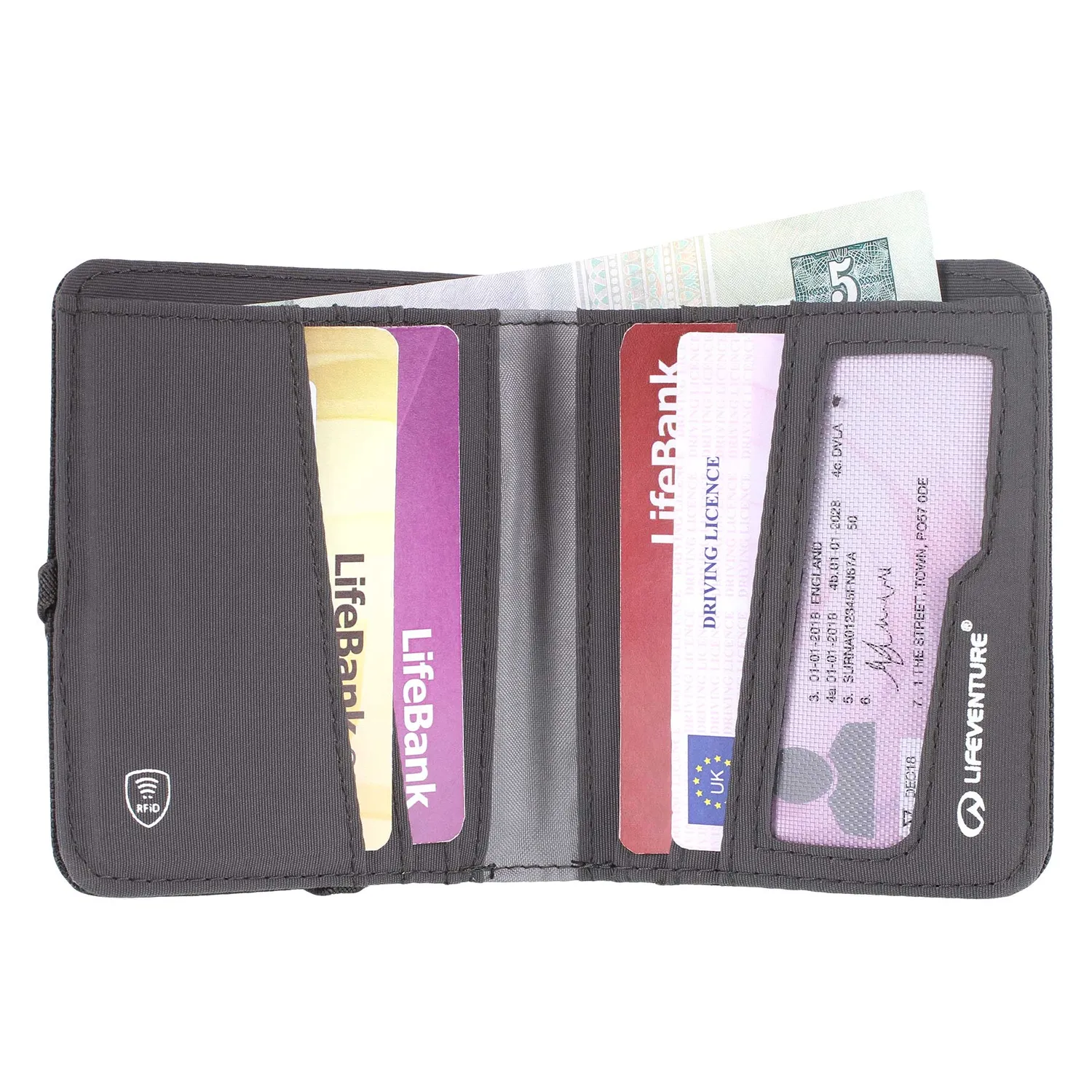 Lifeventure RFiD Compact Geldbörse schmal RFID-Schutz