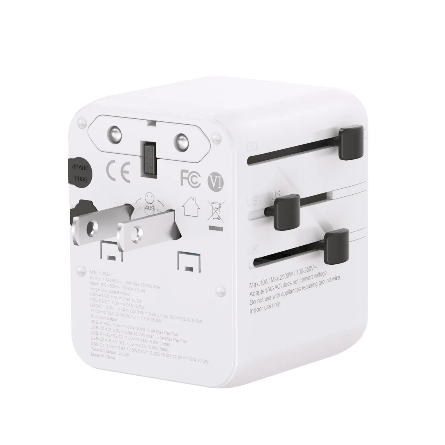 Lifeventure World Travel Adapter USB Fast Charge