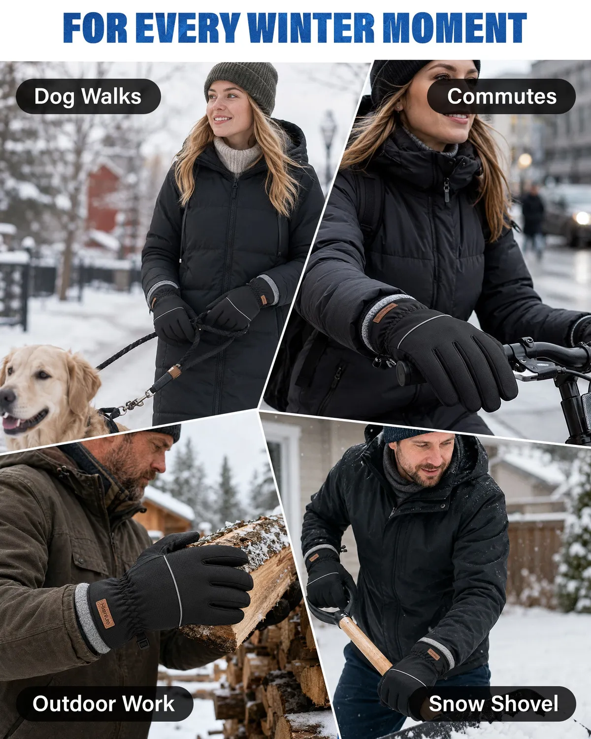 Hikenture Winter Handschuhe Touch M wasserabweisend