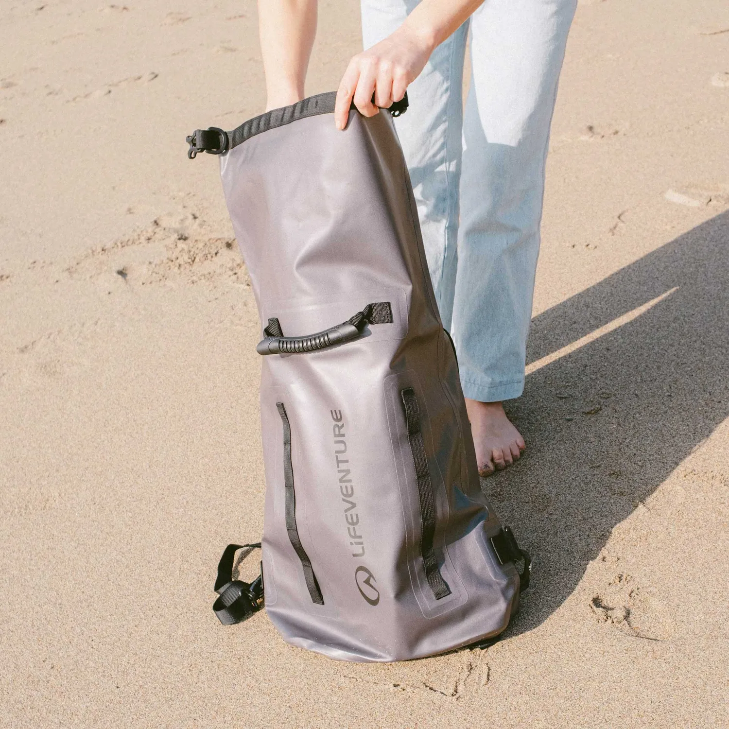 Lifeventure Heavy Duty Dry Bag Rucksack 35L Silber