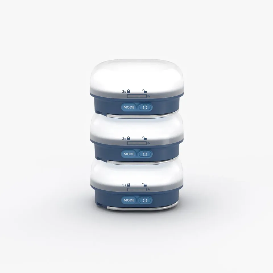 Silva Glow Campinglampe blau 3er-Pack 250 Lumen