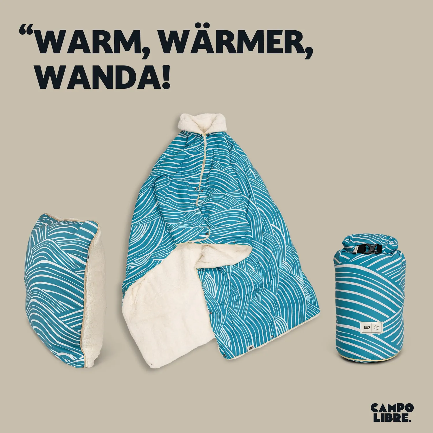 Campo Libre Wanda I Campingdecke Blue Lagoon 4in1 recycelt