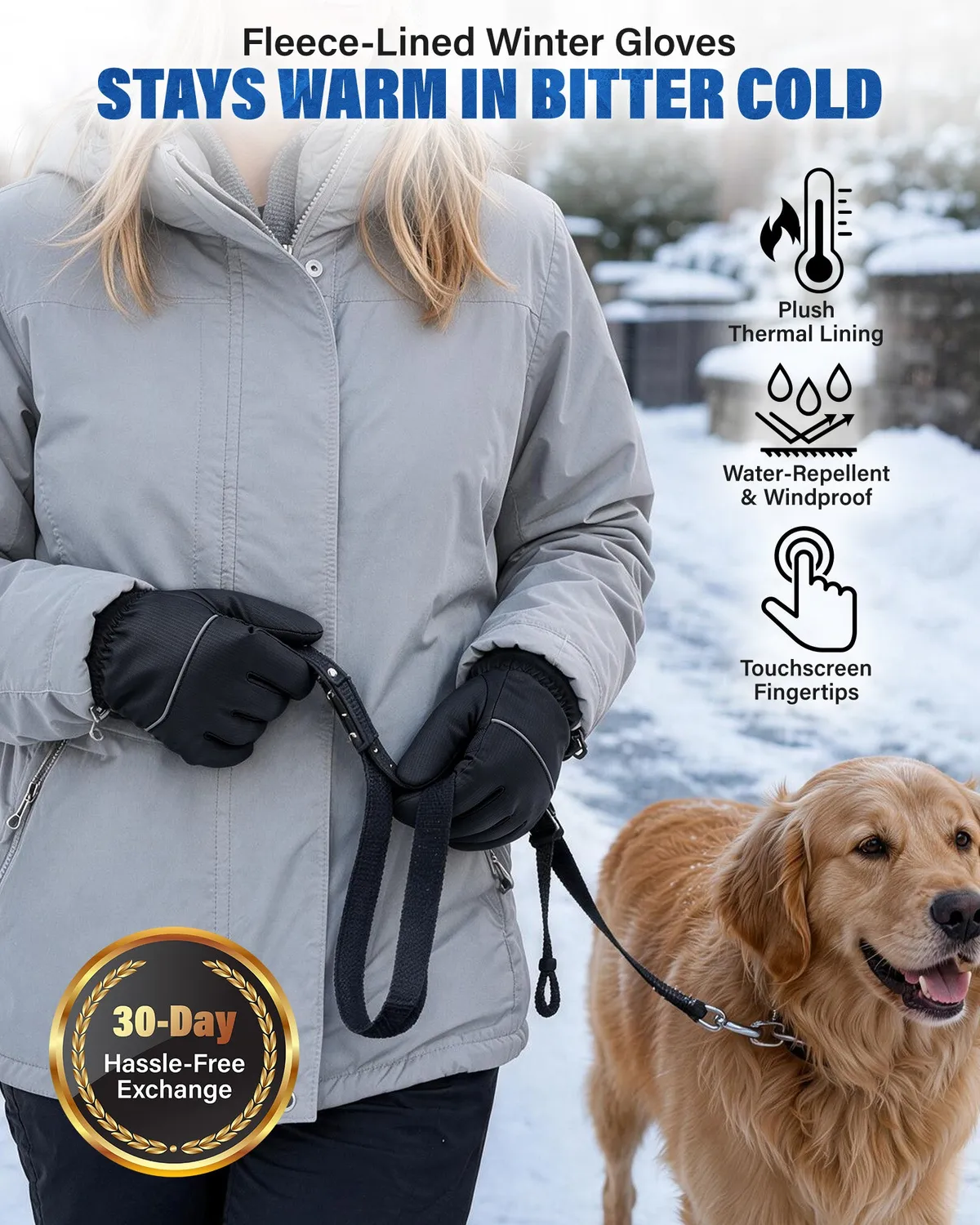 Hikenture Winter Handschuhe Touch M wasserabweisend
