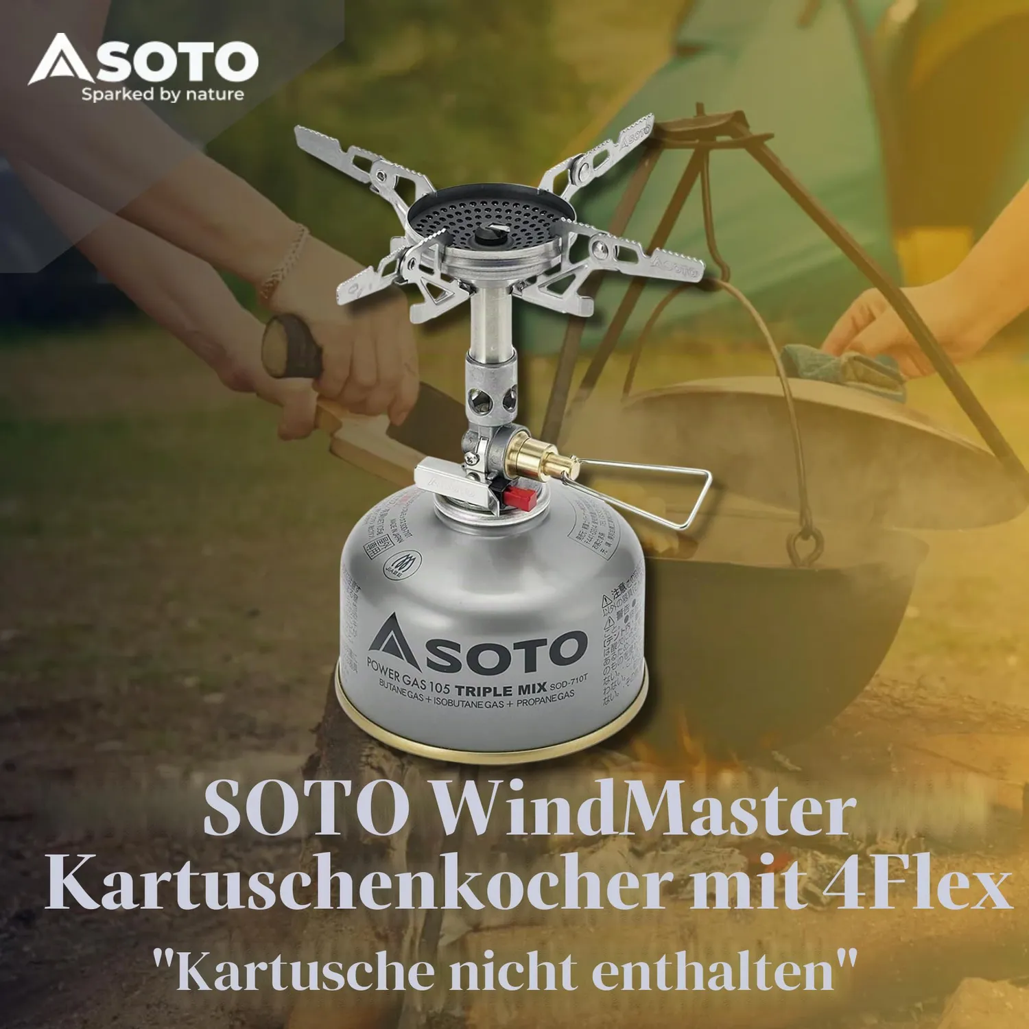 Soto WindMaster Gaskocher 87 g windfest mit Zündung