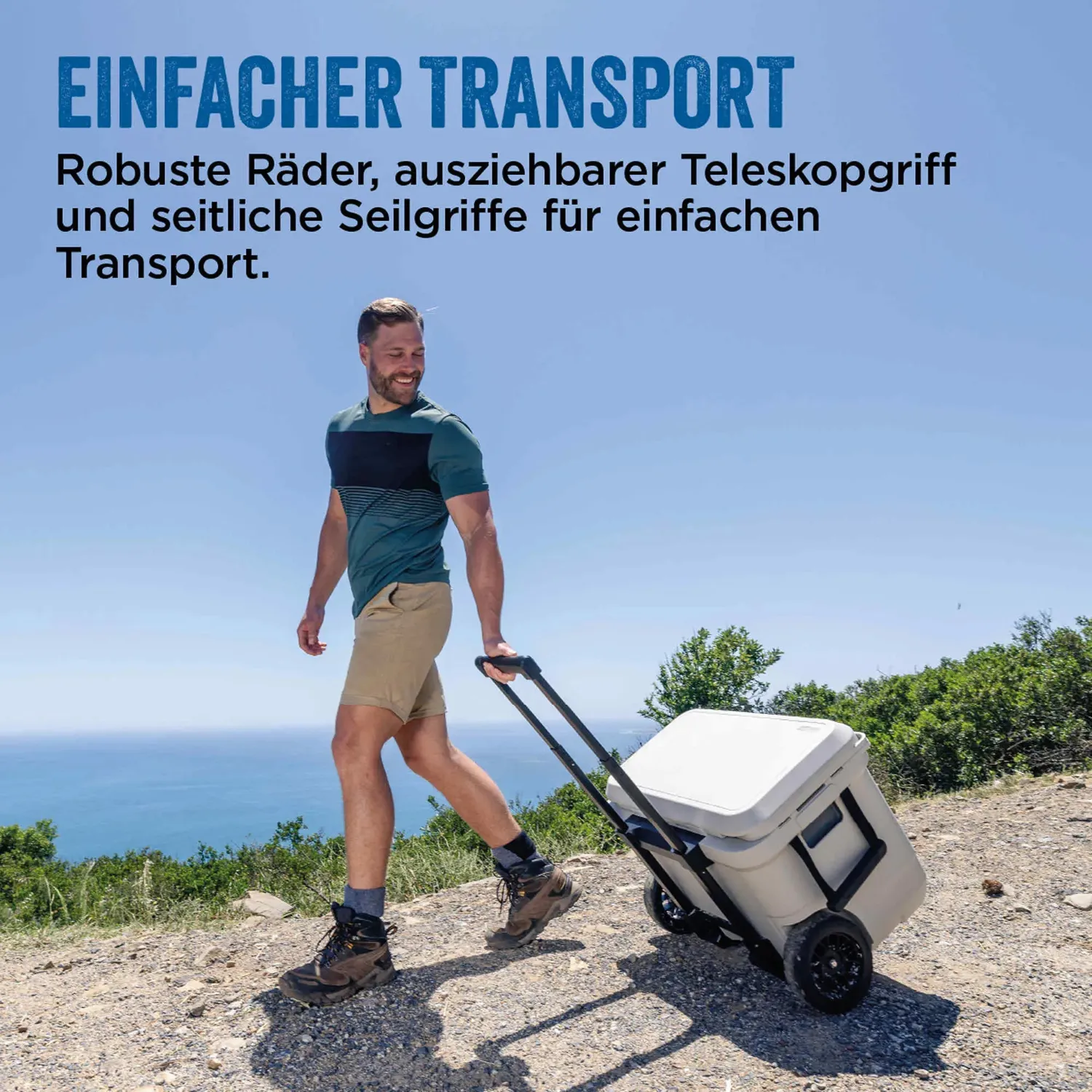 Coleman Pro 55QT Kühlbox 52L Rollen 5 Tage