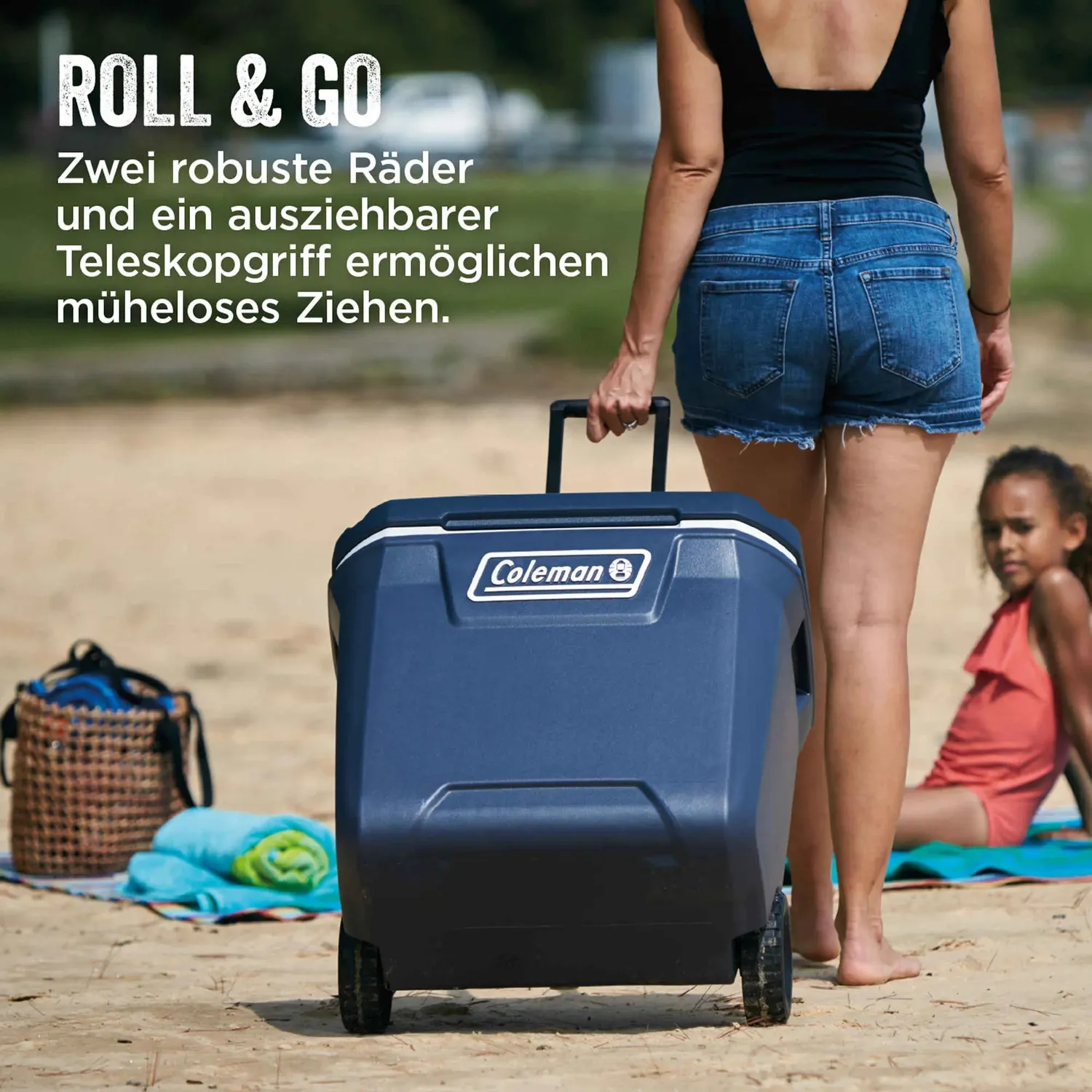 Coleman Xtreme 50QT Wheeled Kühlbox mit Rollen 47 Liter