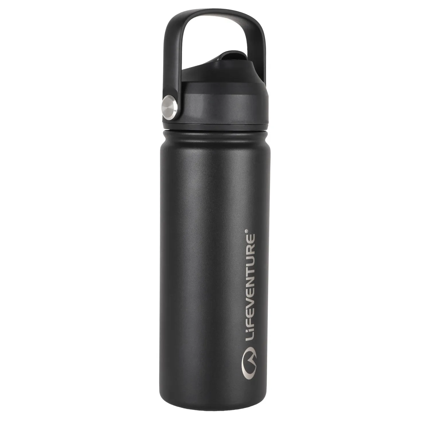 Lifeventure Flip-Top Flask Trinkflasche 500 ml Schwarz