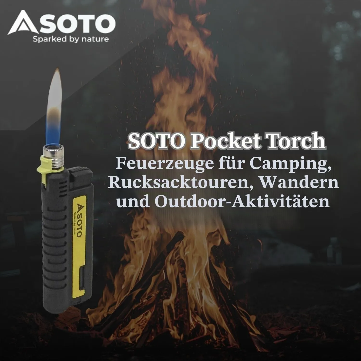 Soto Pocket Torch XT Sturmfeuerzeug ausziehbar windfest