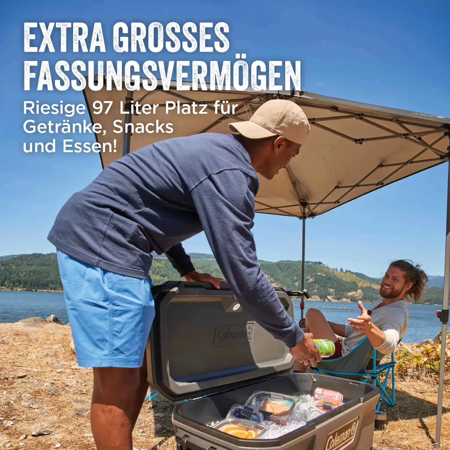 Coleman Convoy 100QT Kühlbox 97L mit Rollen 5 Tage