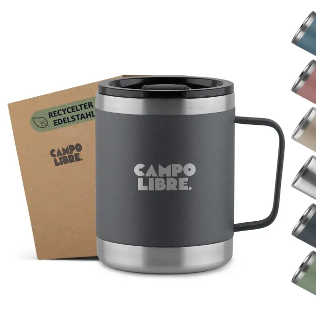 Campo Libre Tito Thermobecher Edelstahl 350 ml Deep Grey Henkel