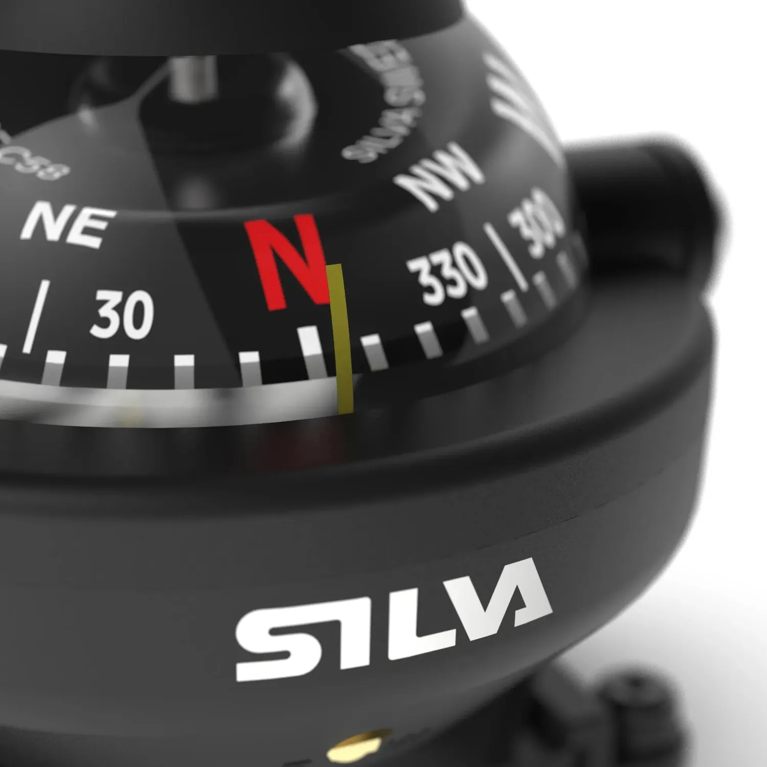 Silva C58 Bootskompass mit Halterung 12V Beleuchtung