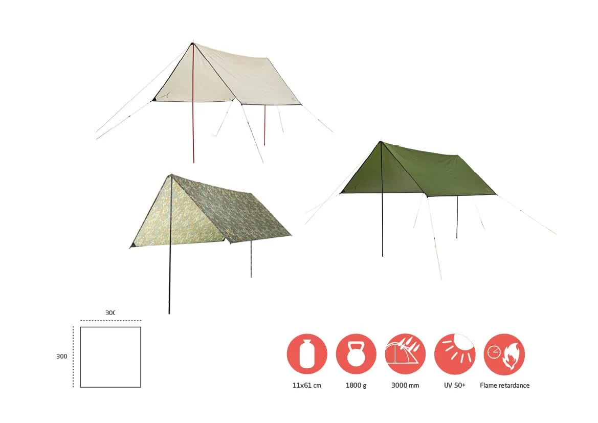 Grand Canyon Zuni 3 Tarp 3x3m Mojave Desert wasserdicht