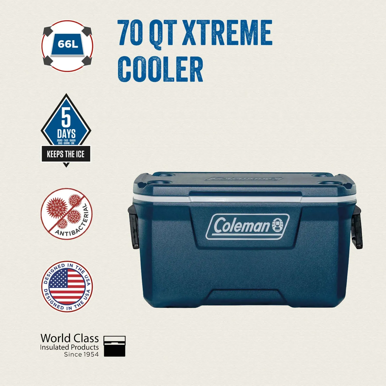Coleman Xtreme 70QT Kühlbox 66 Liter passiv 5 Tage