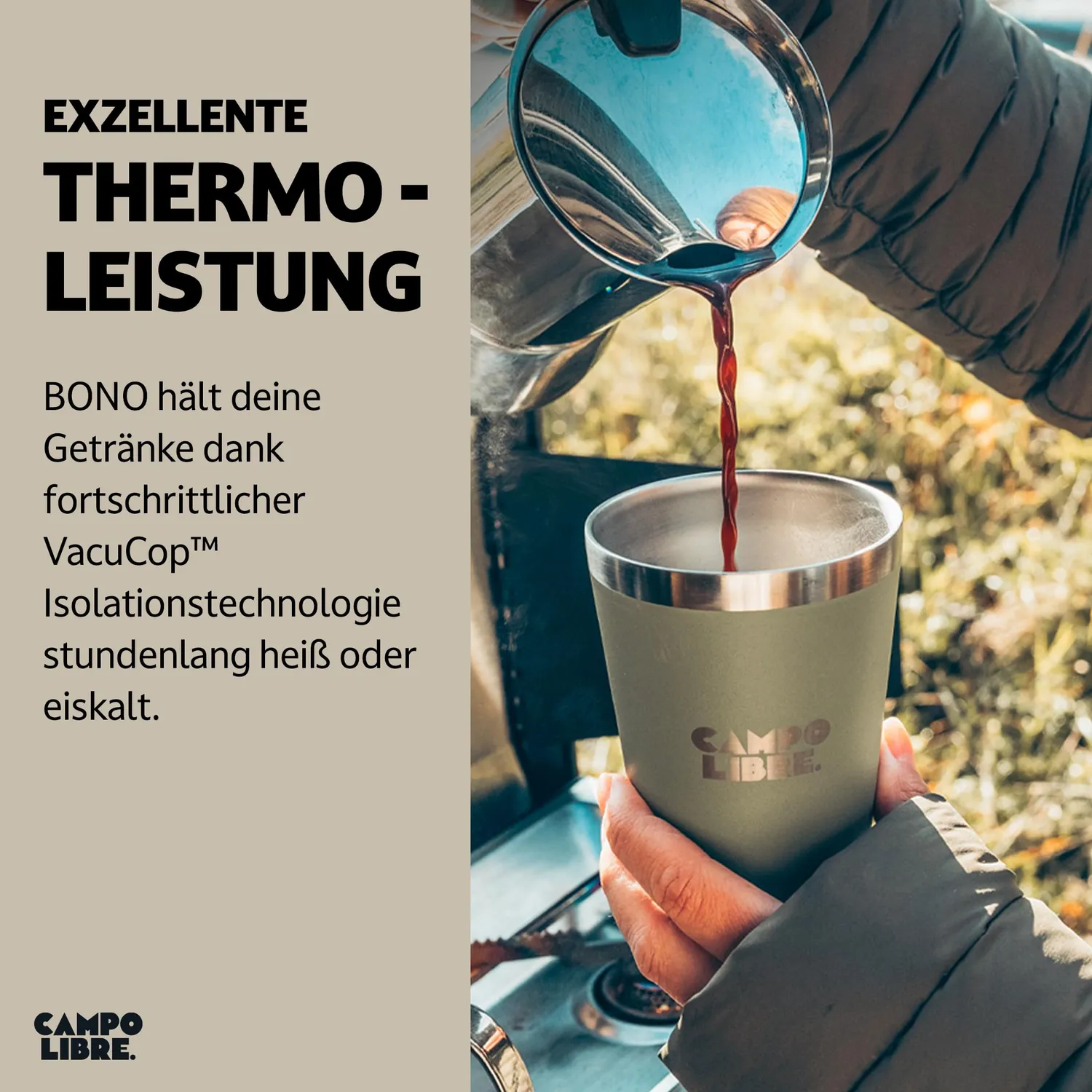 Campo Libre Bono Thermobecher 350 ml blau Edelstahl