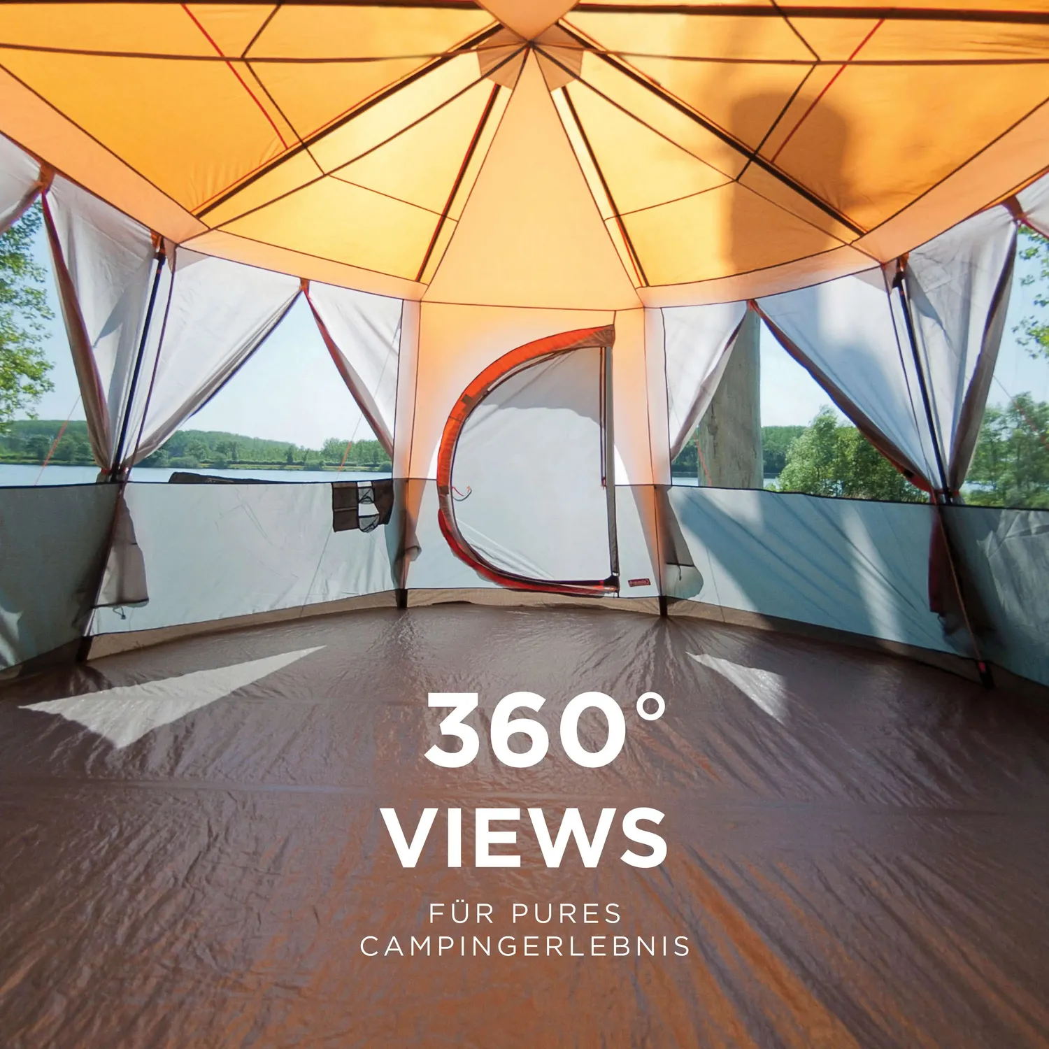 Coleman Octagon 8 Familienzelt 6-8 Personen orange