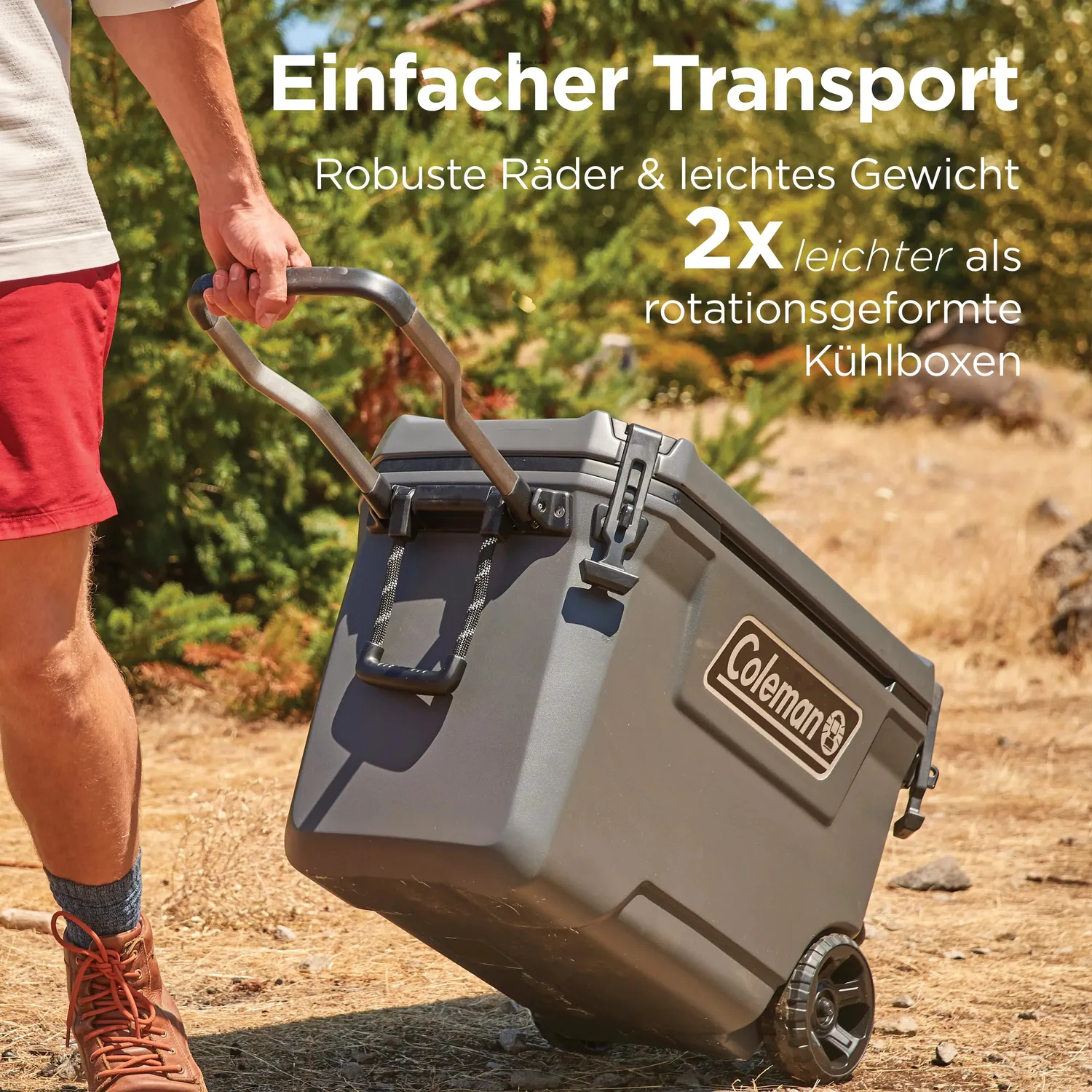 Coleman Convoy 65QT Kühlbox mit Rollen 66 Liter 5 Tage
