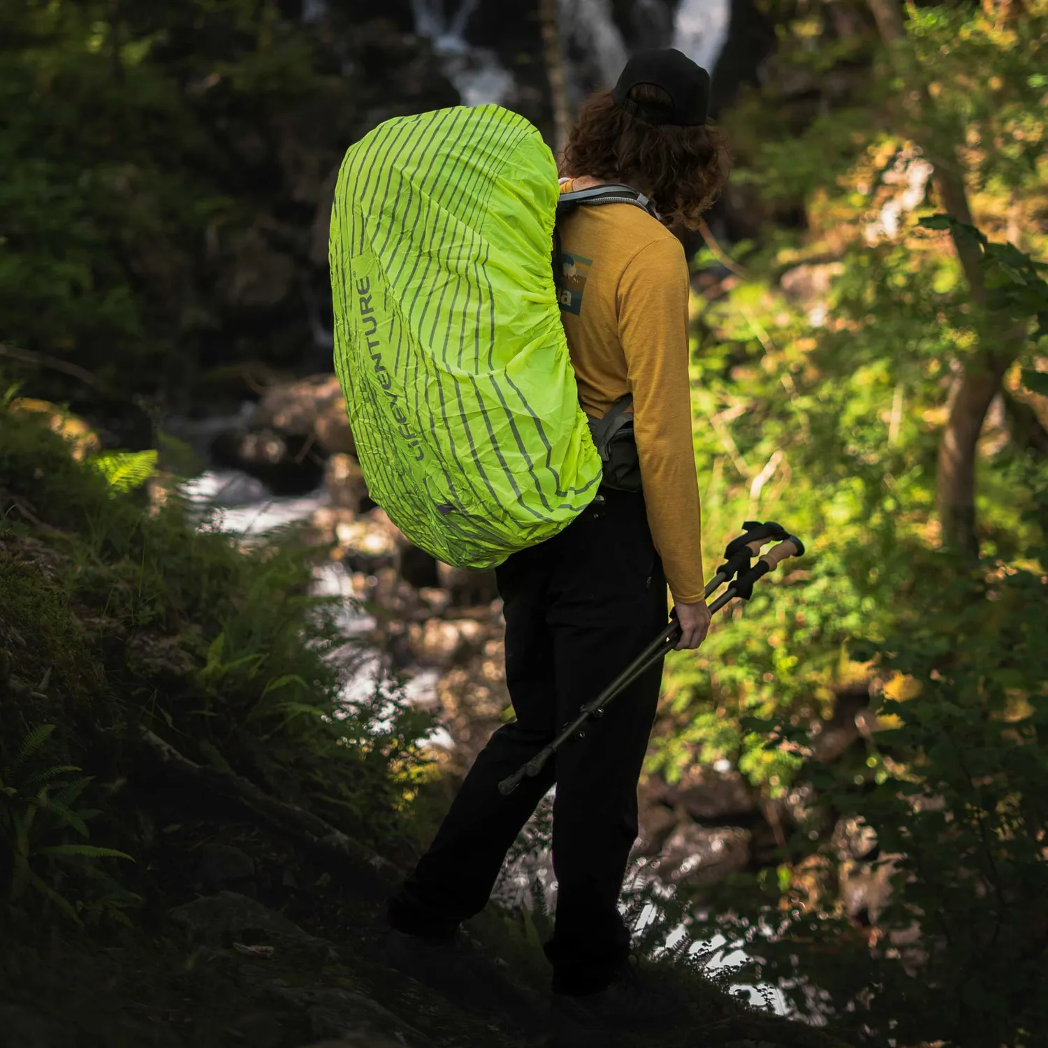 Lifeventure Rucksack-Regenhülle 65L reflektierend