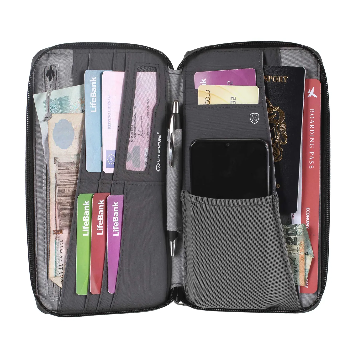Lifeventure RFiD Travel Wallet Reisegeldbörse RFID-Schutz