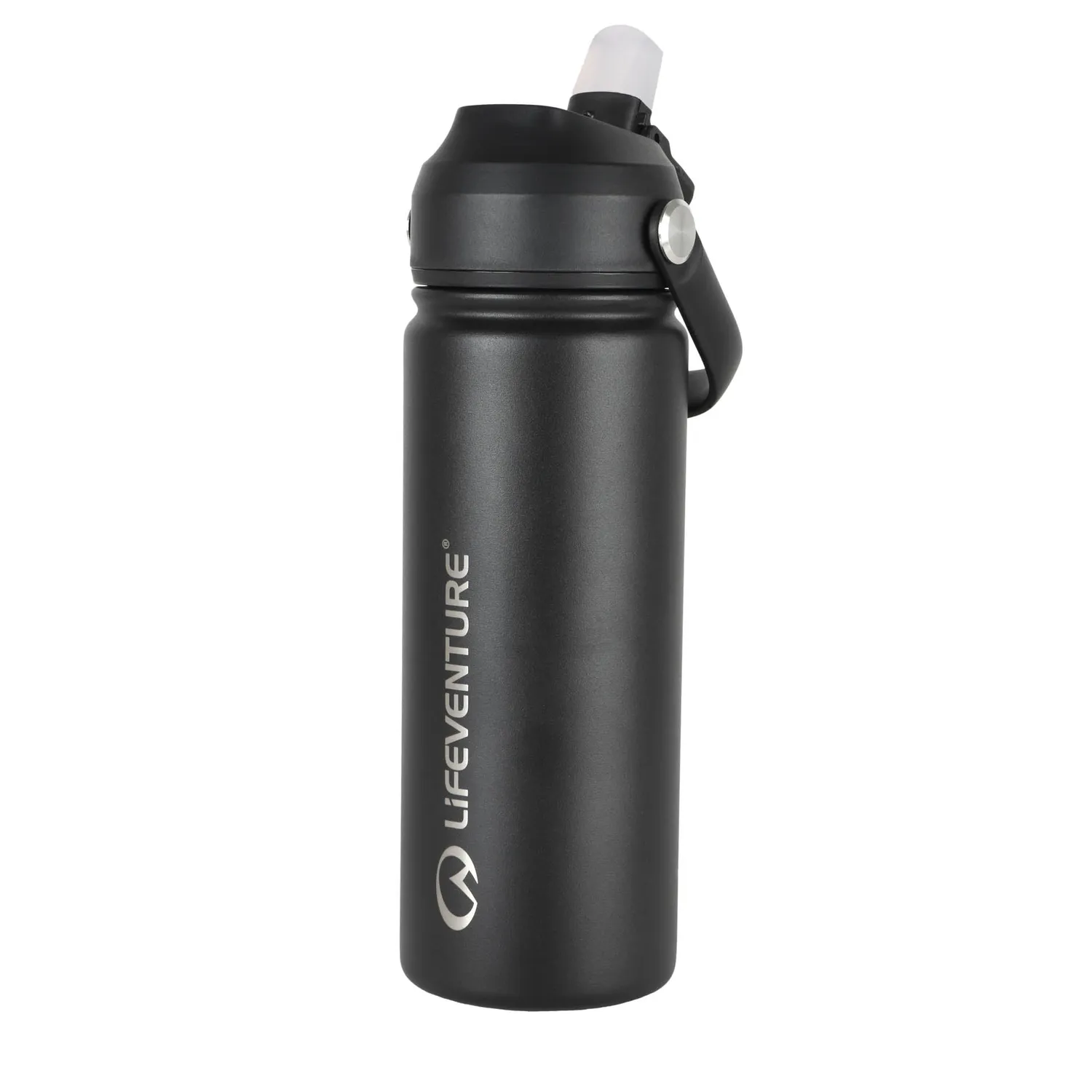 Lifeventure Flip-Top Flask Trinkflasche 500 ml Schwarz