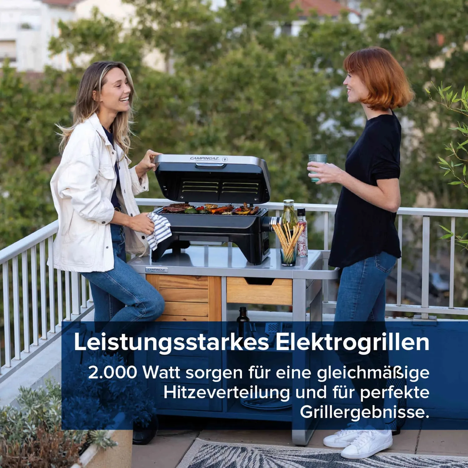 Campingaz Attitude 2go Elektrogrill 2000 Watt für Balkon