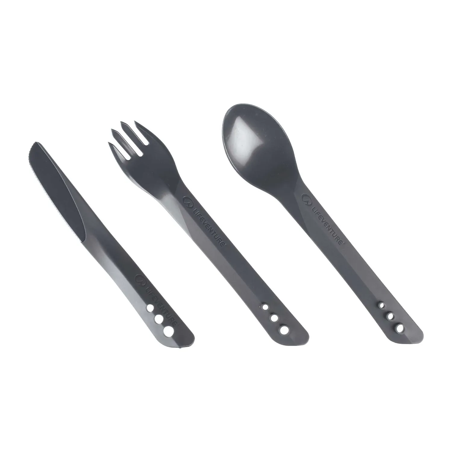 Lifeventure Ellipse Camping Besteck bruchsicher graphite