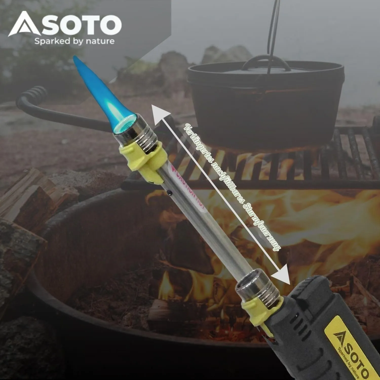 Soto Pocket Torch XT Sturmfeuerzeug ausziehbar windfest