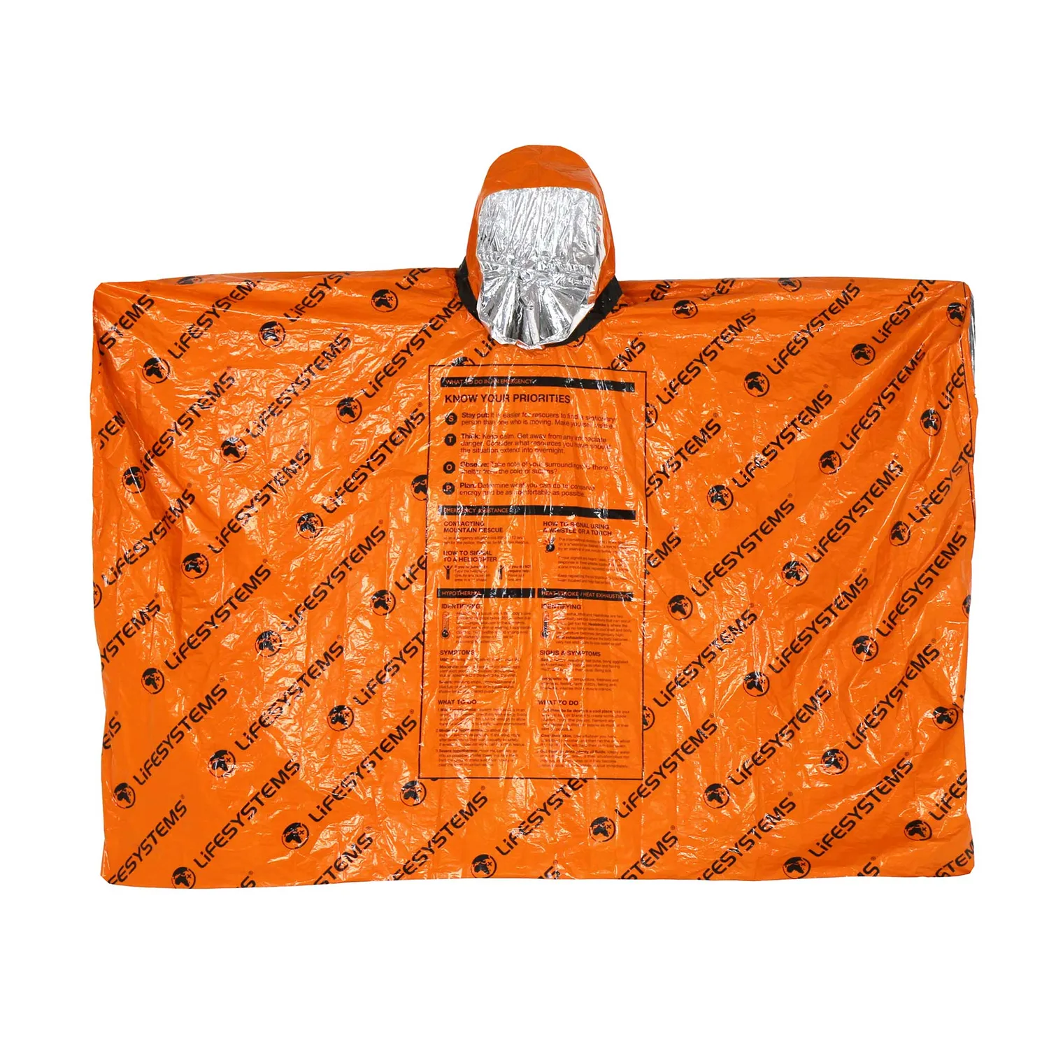 Lifeventure Heatshield Poncho Notfallponcho orange